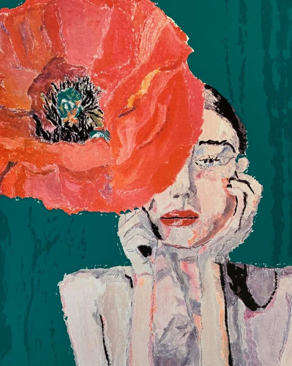 Gjemme seg bak blomsten