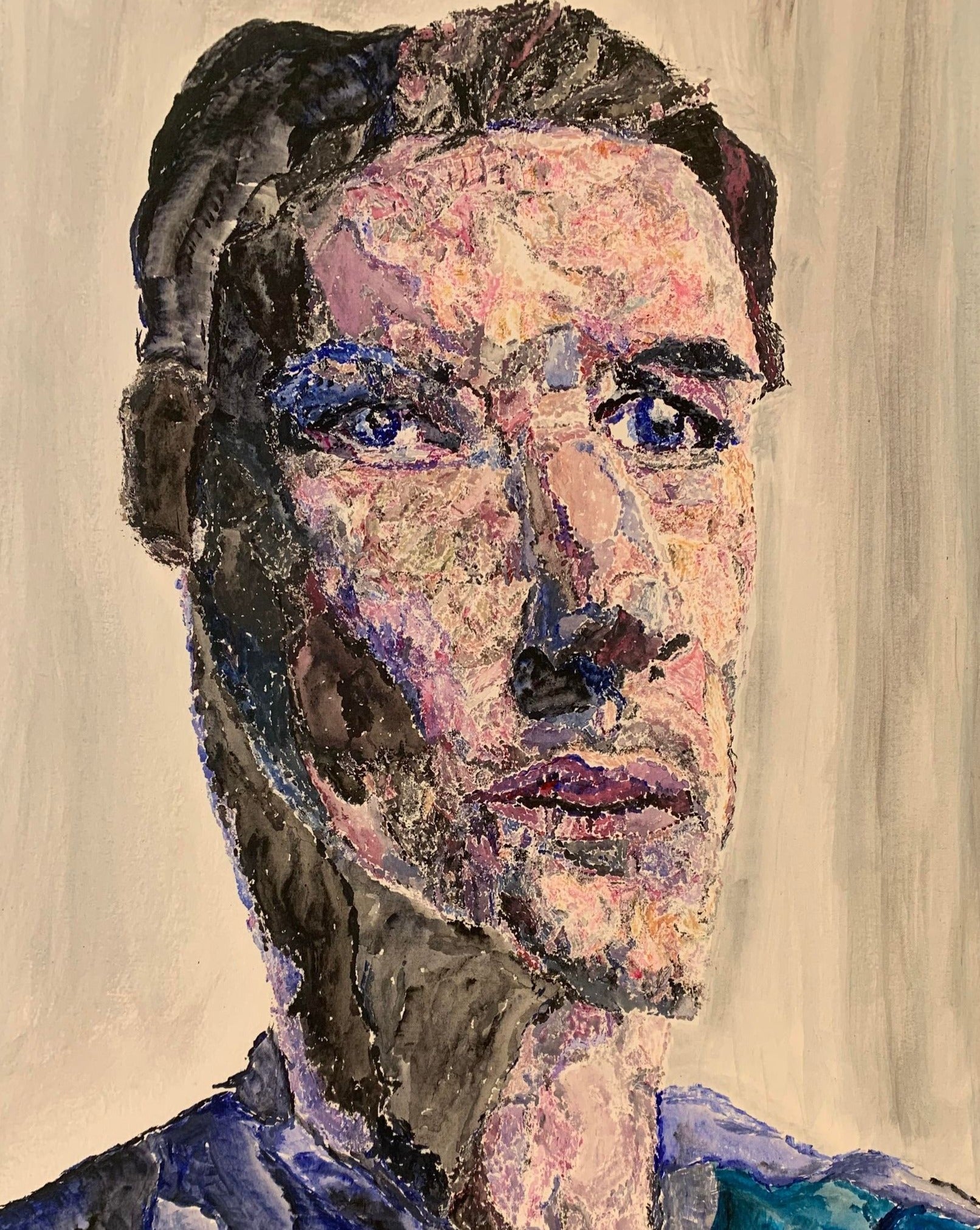 Portrett av en ung mann, innrammet