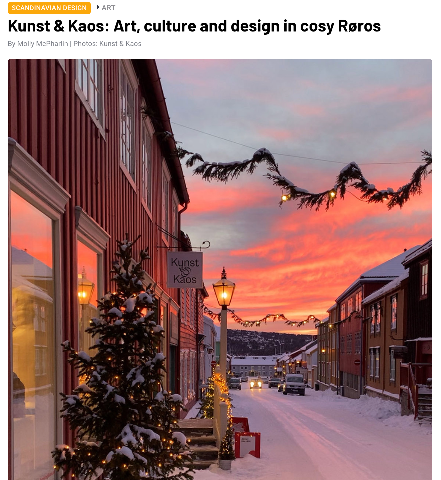 Art, culture and design in cosy Røros!