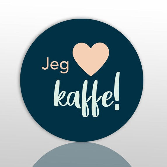 Glassunderlag: Jeg elsker kaffe!