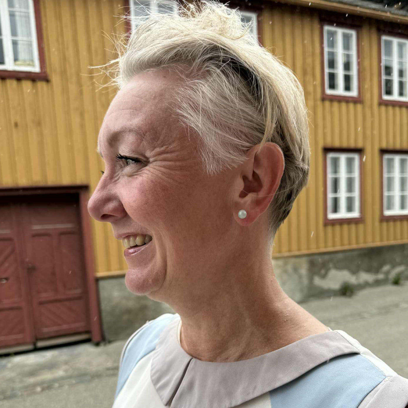 Ørepynt i glass: JSA, studs