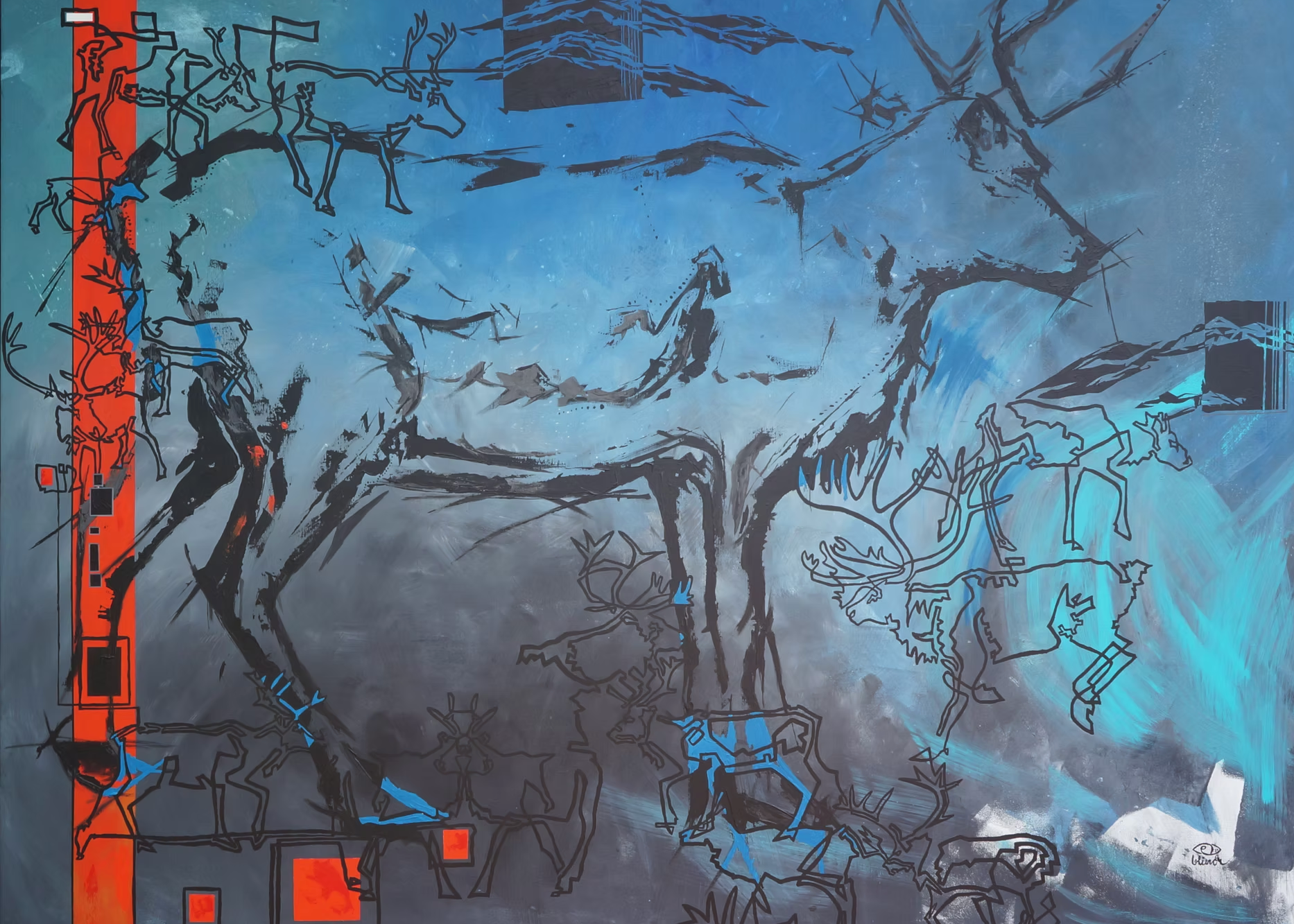 Från ett fjäll till et ett annat (med passpartout)