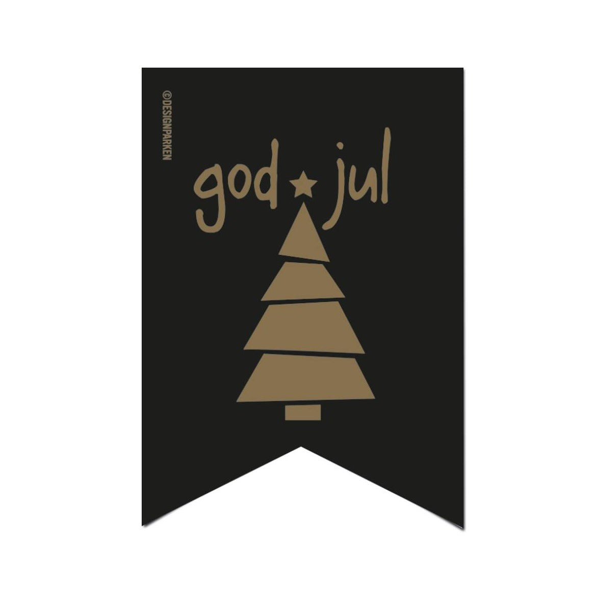 Pakkelapp God jul - juletre