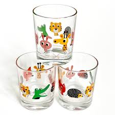 Glass with animals