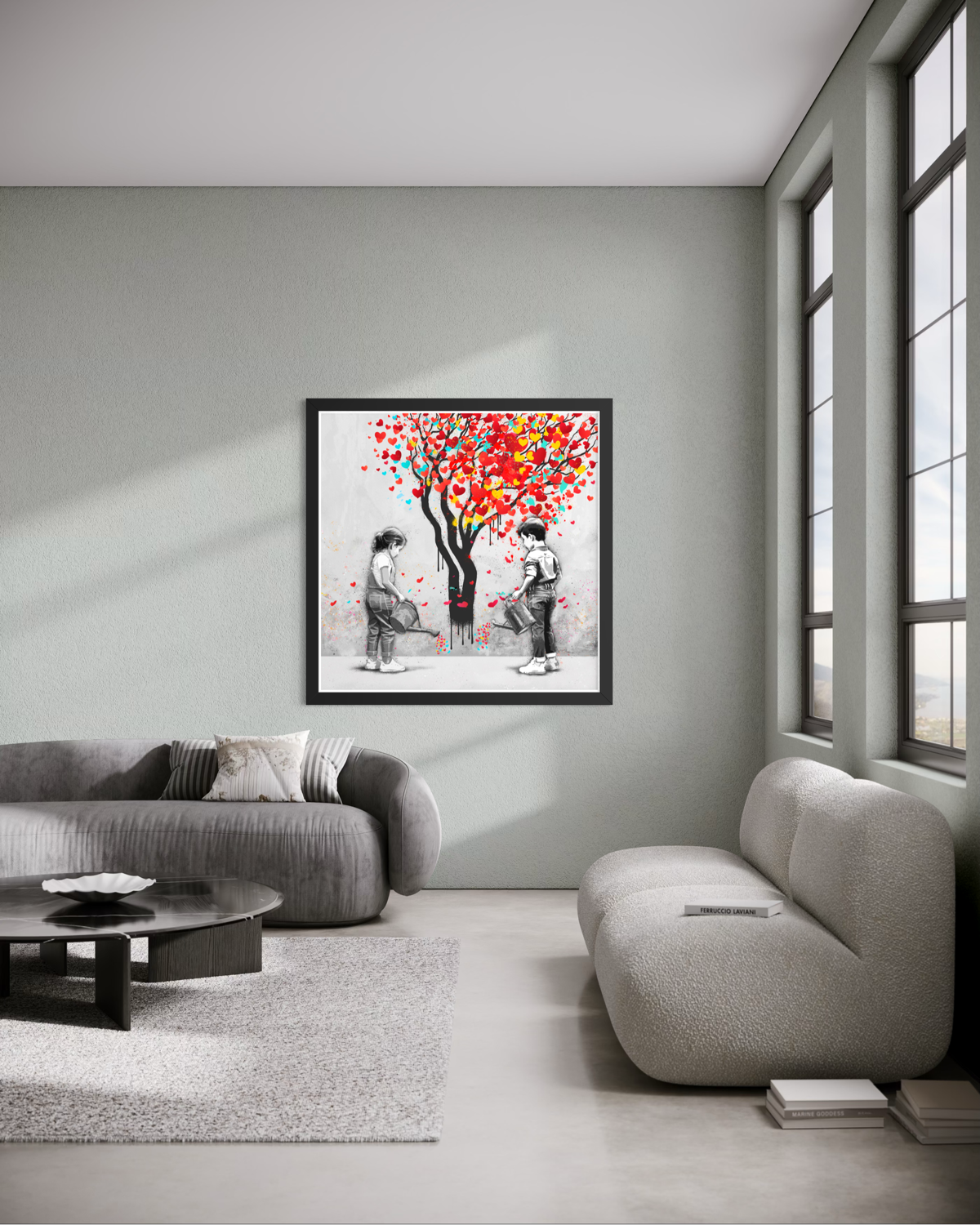 Caring, storformat - ferdig innrammet