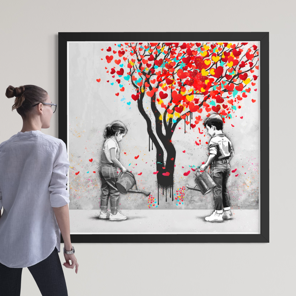 Caring, storformat - ferdig innrammet