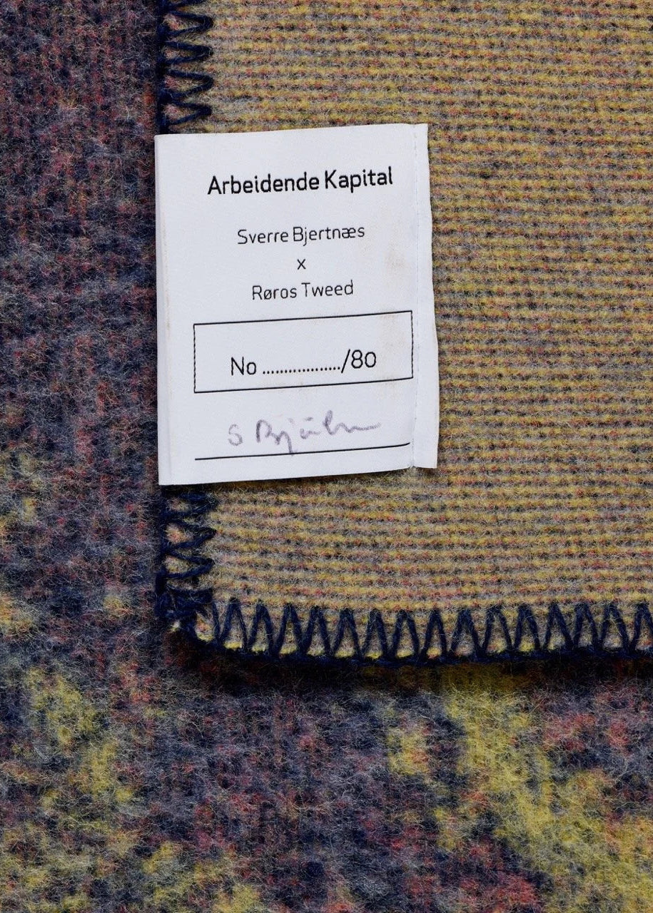 Arbeidende kapital, pledd fra Røros Tweed / Sverre Bjertnæs